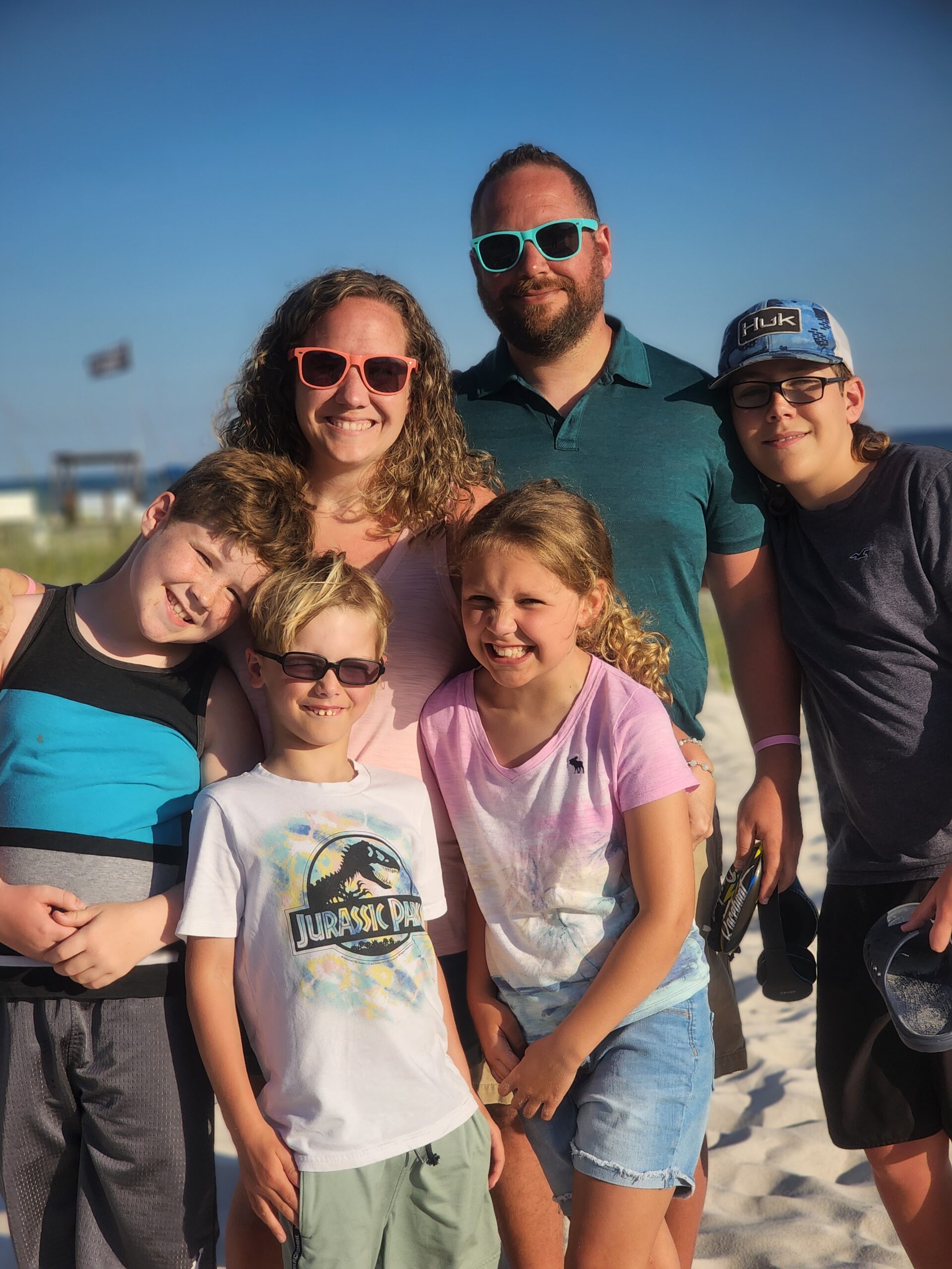 My family on the beach of Panama City Beach, Florida