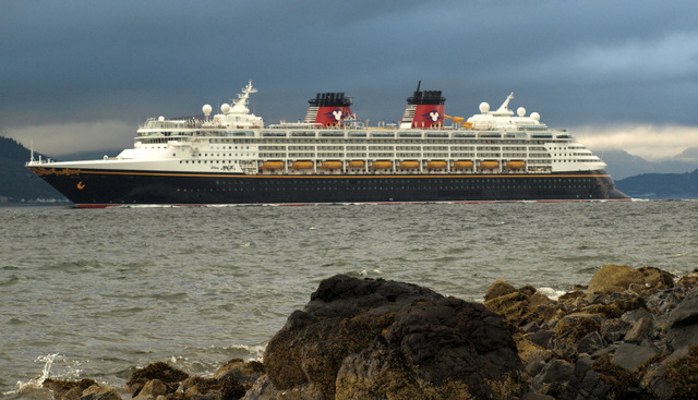 Disney Magic passing Cloch Lighthouse